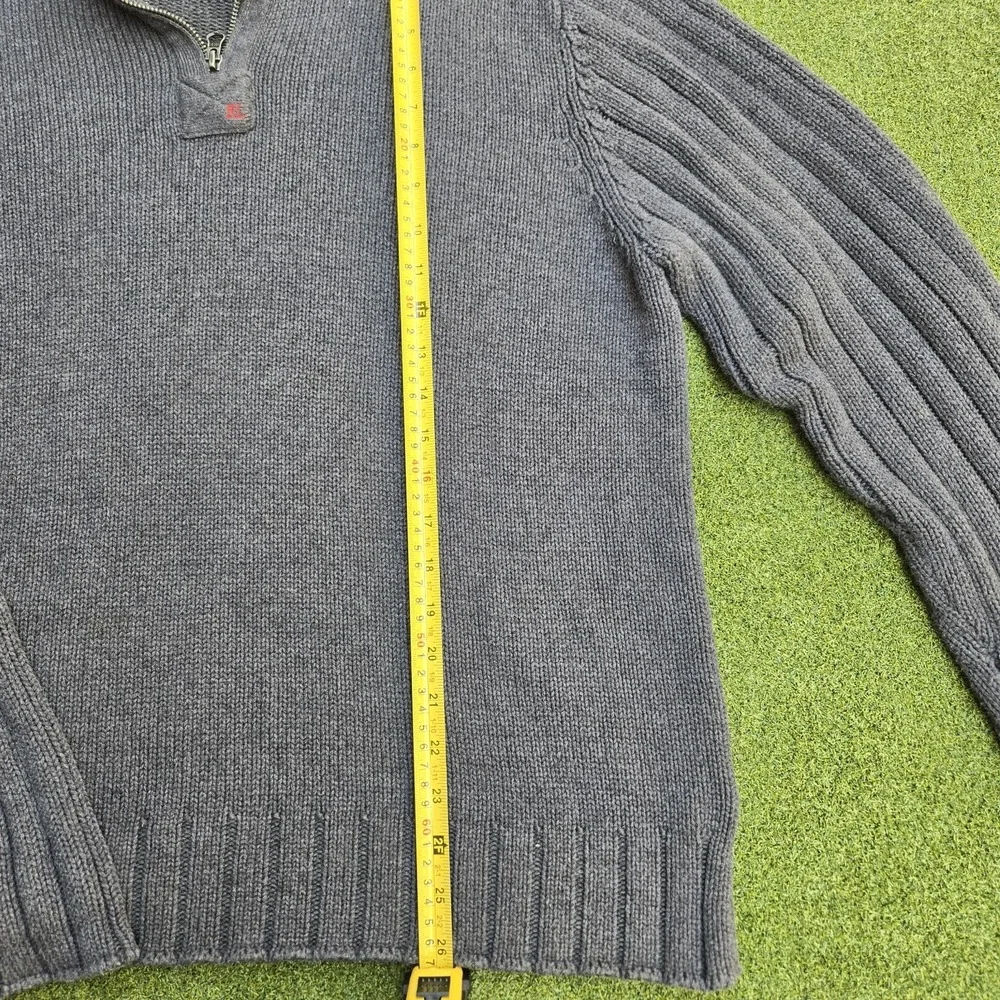 Ralph Lauren Polo jeans company Sweater Men's XL gray 1/4 Zip Long Sleeve